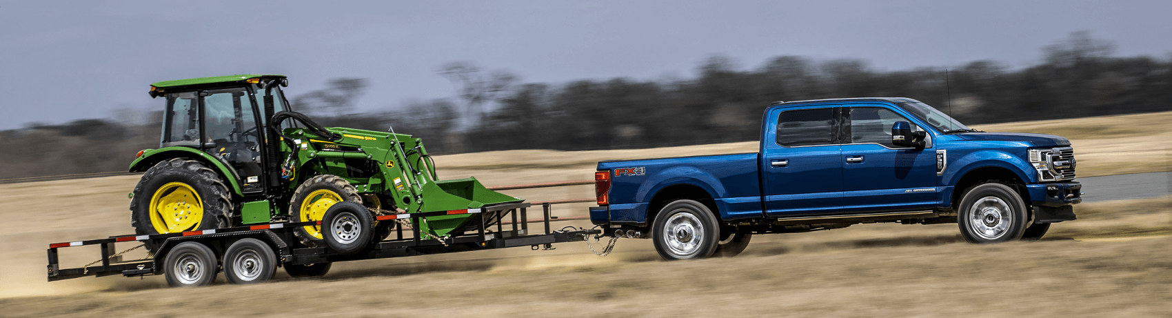 2022 Ford Super Duty Blue Towing